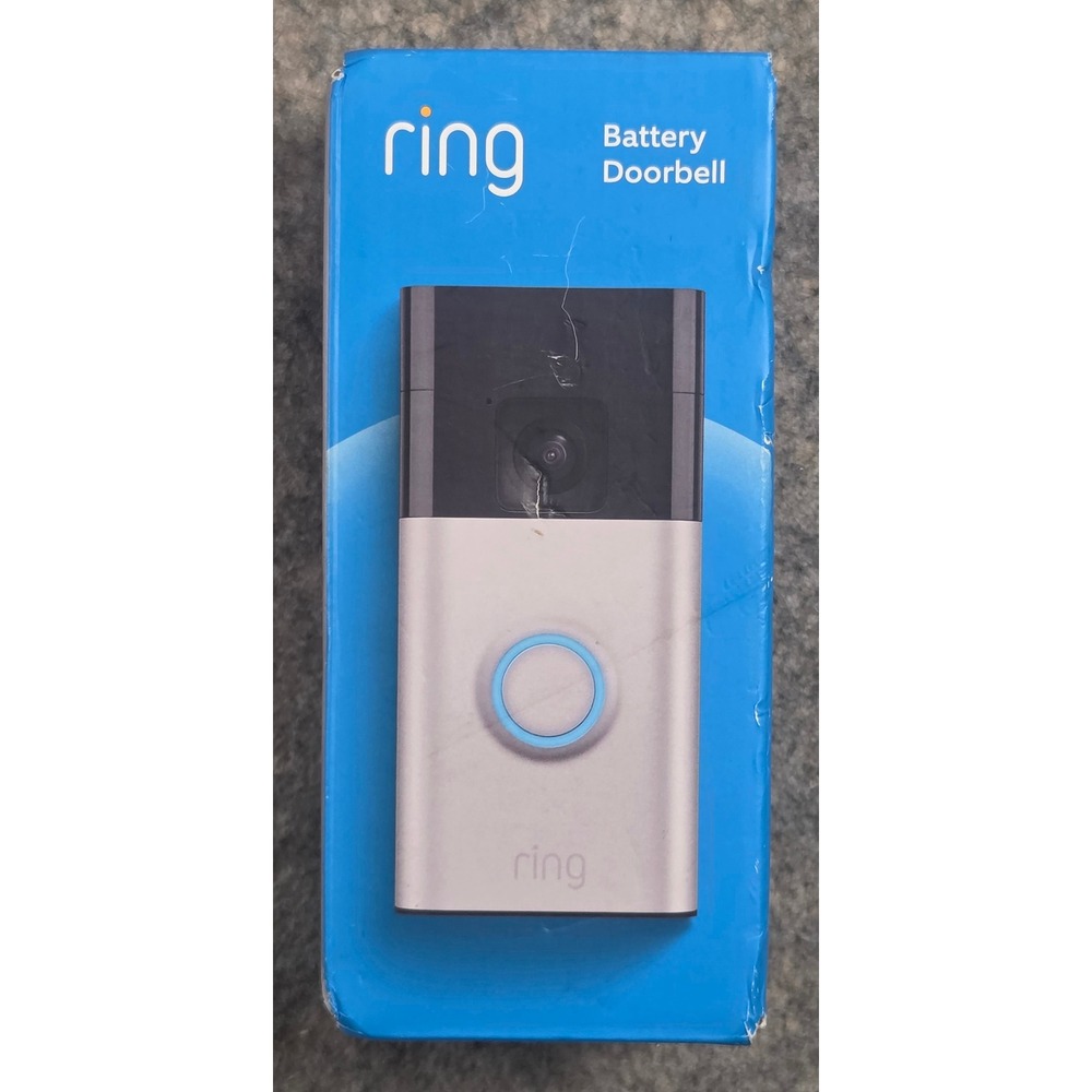 Ring Battery Doorbell Satin Nickel Smart Video Home Security WiFi NEW Sealed